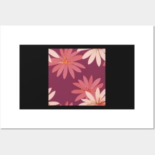 Beautiful Stylized Pink Flowers, for all those who love nature #187 Posters and Art